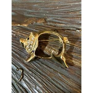 Vintage Rhinestone Pig Brooch Charlottes Web Farm